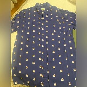 Tipsy Elves Navy Blue Shirt with eagle  Pattern